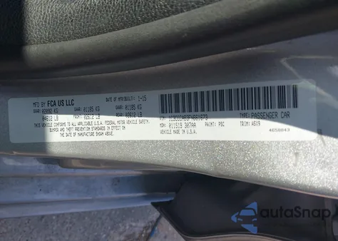 2015 Chrysler 200 Limited from USA, damaged, VIN 1C3CCCAB3FN661673